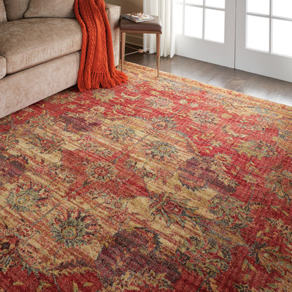 Nourison Home Jewel  Red  Traditional