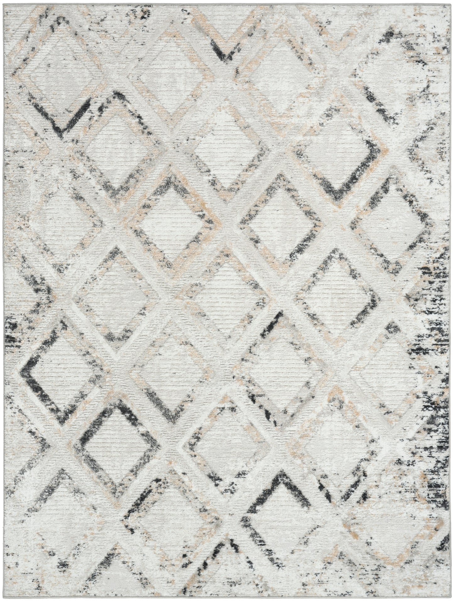 Nourison Home Dekor DEK05 Grey Charcoal Contemporary Machine Woven Rug