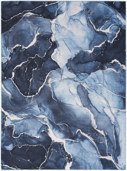 Daydream DDR02 Navy Blue 5x7 Power-loomed Rug