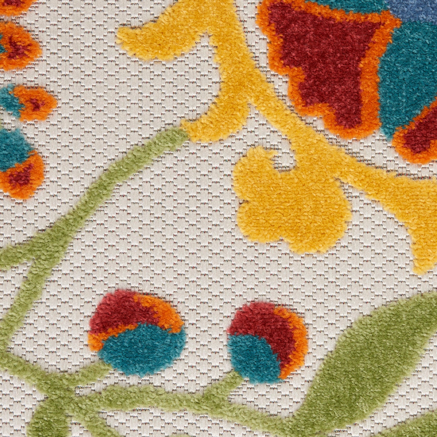 Nourison Home Aloha  Ivory Multicolor  Contemporary