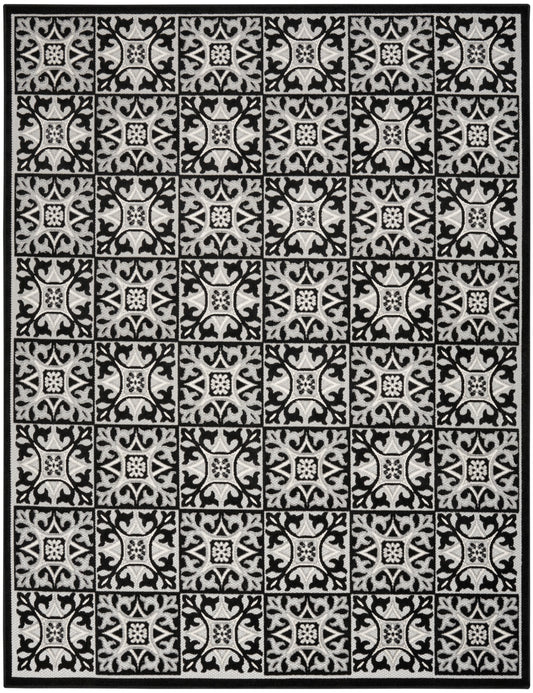 Nourison Home Aloha  Black White  Contemporary