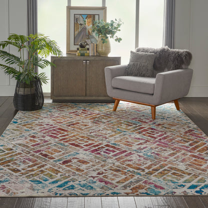 Nourison Home Radiant  Grey Multicolor  Transitional