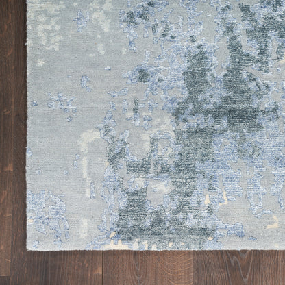 Nourison Home Silk Shadows  Blue Sky  Contemporary