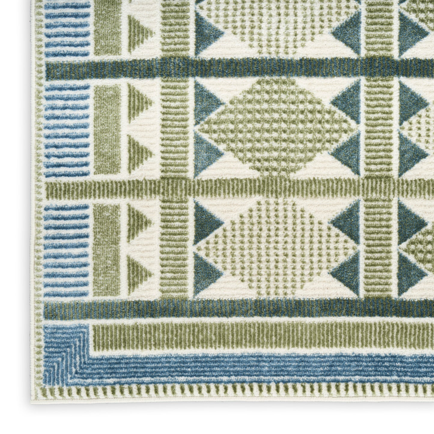 Nourison Home Nordic  Green Blue  Contemporary