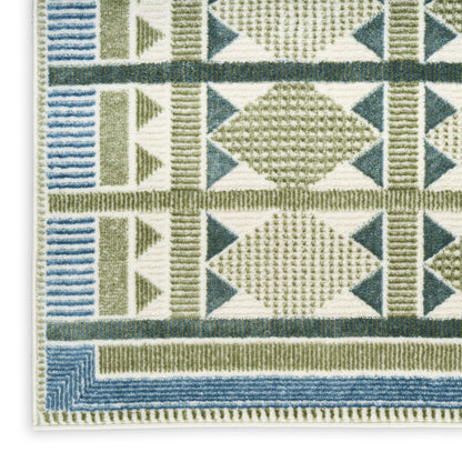 Nourison Home Nordic  Green Blue  Contemporary
