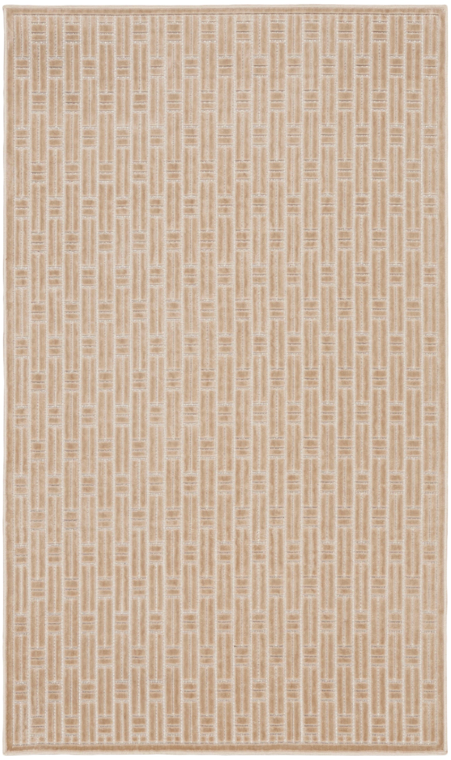 Nourison Home Washable Charm WCH02 Beige Ivory Contemporary Machine Woven Rug