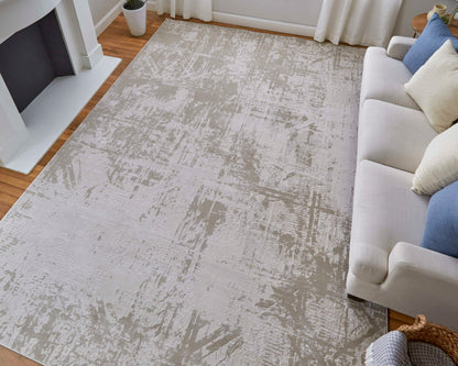 Feizy Prasad 39NAF Ivory Beige Modern/Luxury & Glam Rug - Rugs - Feizy - Atlanta Designer Rugs