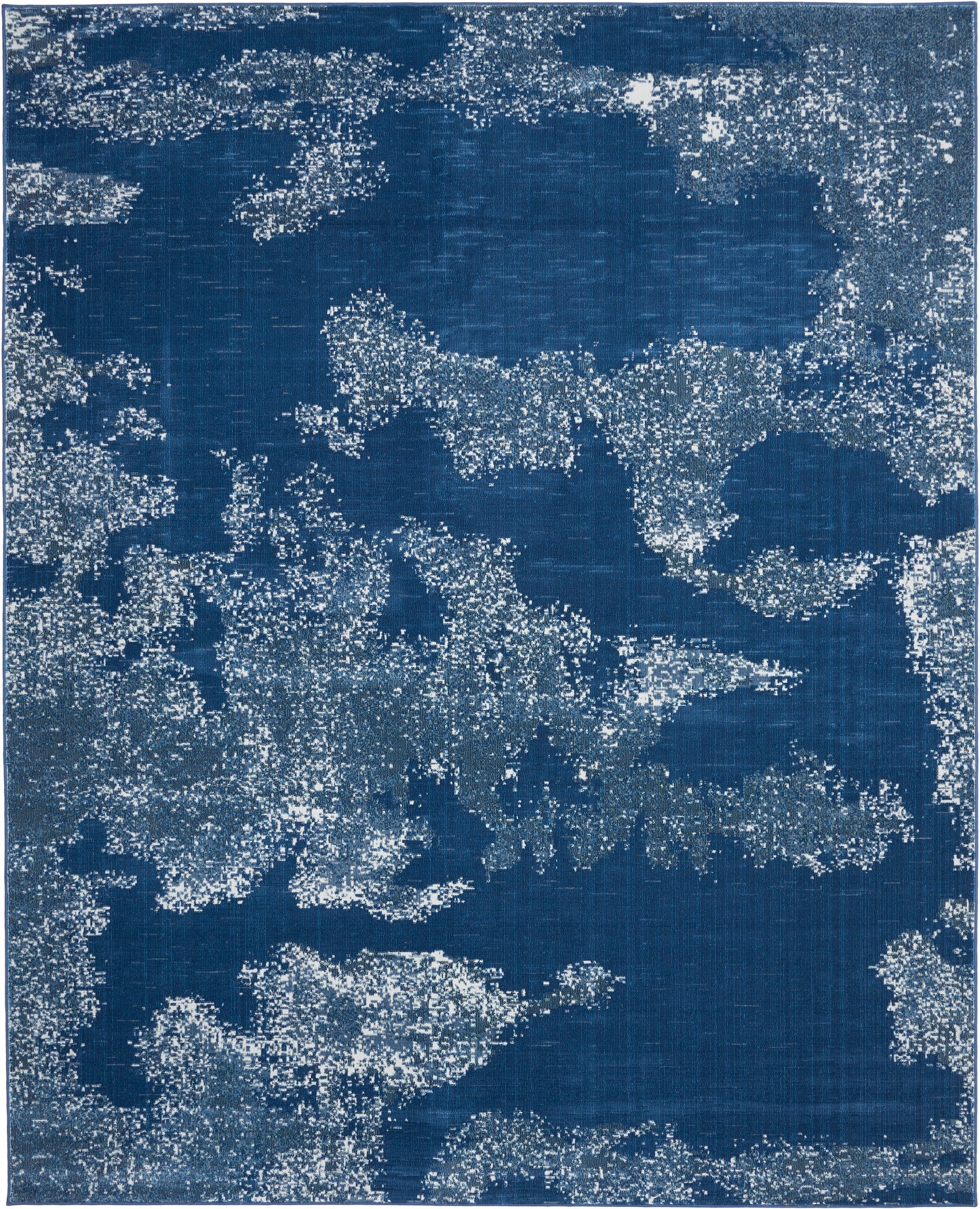 Nourison Home Etchings  Blue  Contemporary