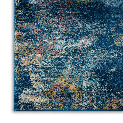 Nourison Home Fusion  Blue Multicolor  Contemporary