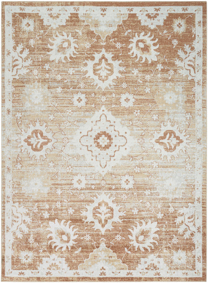Nourison Home Astra Machine Washable ASW19 Copper Traditional Power-loomed Rug