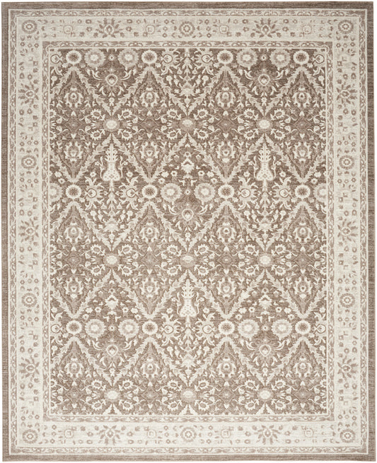 Nourison Home Eco Cycle  Ivory Mocha  Traditional