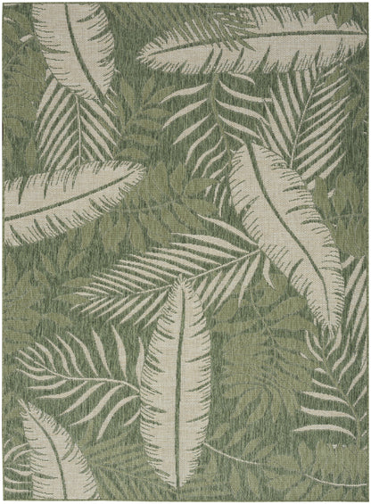 Nourison Home Garden Oasis GOA02 Green Ivory Contemporary Power-loomed Rug