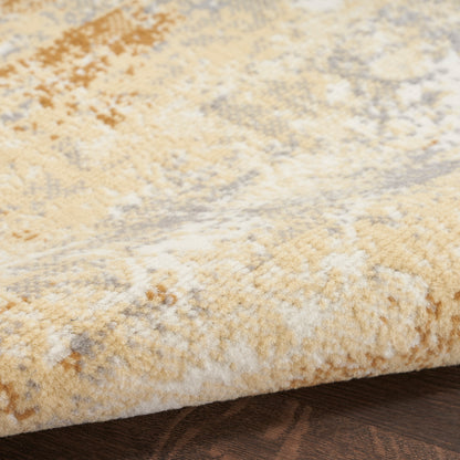 Nourison Home Grafix  Beige Blue  Contemporary