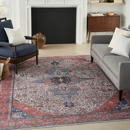 Nourison Home Grand Washables  Ivory Brick  Traditional