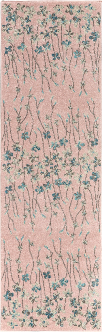 Nourison Home Tranquil TRA04 Pink Contemporary Power-loomed Rug