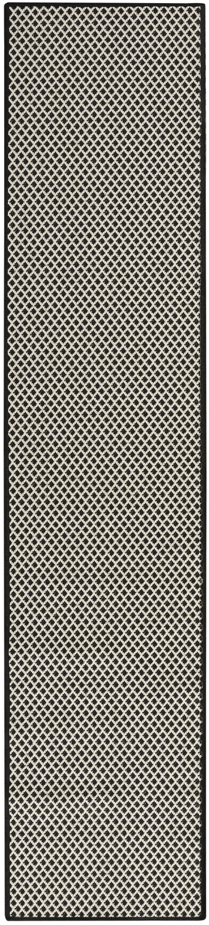 Nourison Home Courtyard COU01 Black White Contemporary Power-loomed Rug