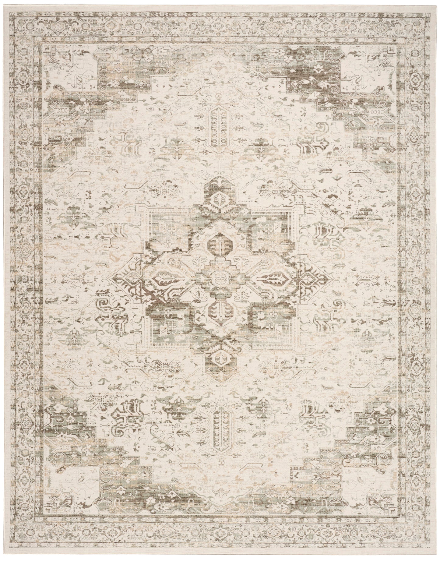 Nourison Home Soft Mist  Ivory Light Grey  Traditional