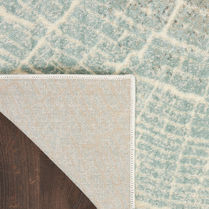 Nourison Home Marmara  Teal Grey Ivory  Contemporary