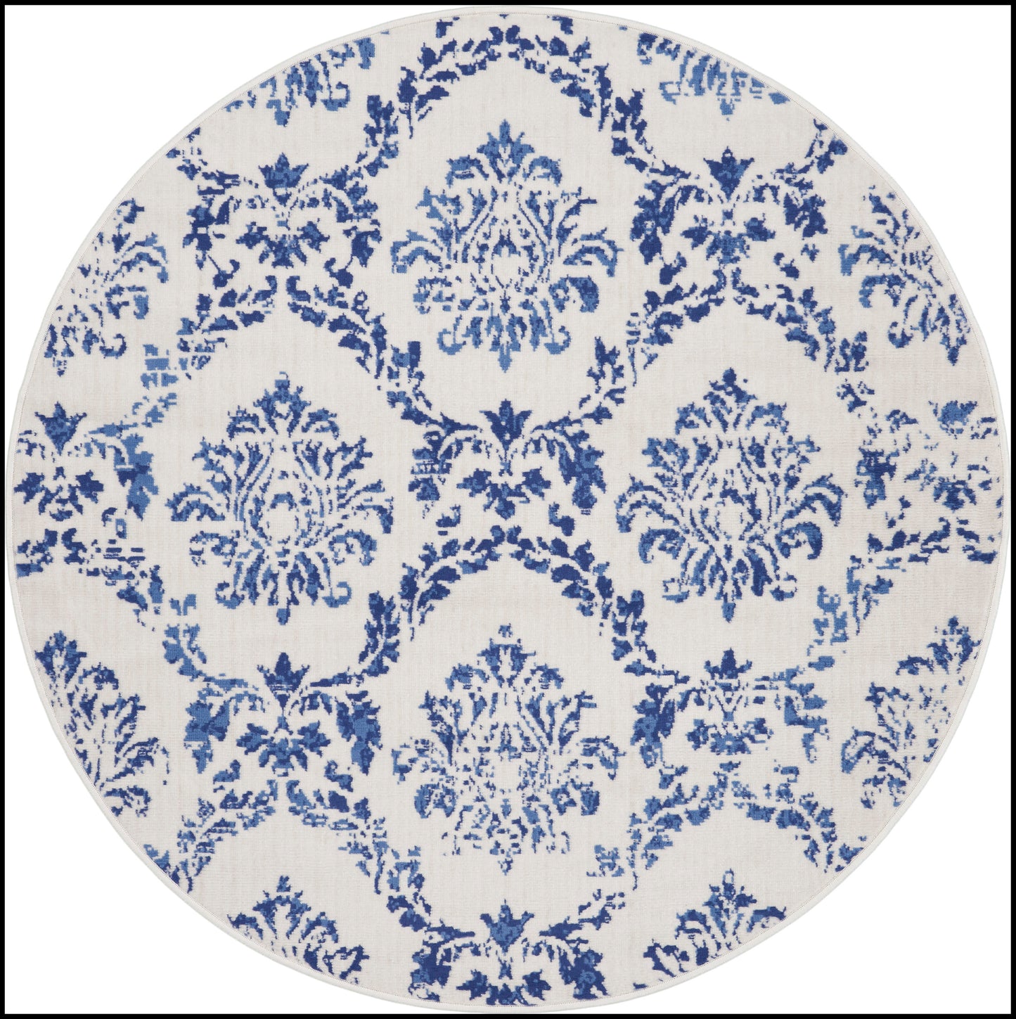 Nourison Home Whimsicle WHS01 Ivory Navy Contemporary Power-loomed Rug