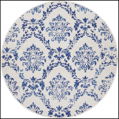 Nourison Home Whimsicle WHS01 Ivory Navy Contemporary Power-loomed Rug