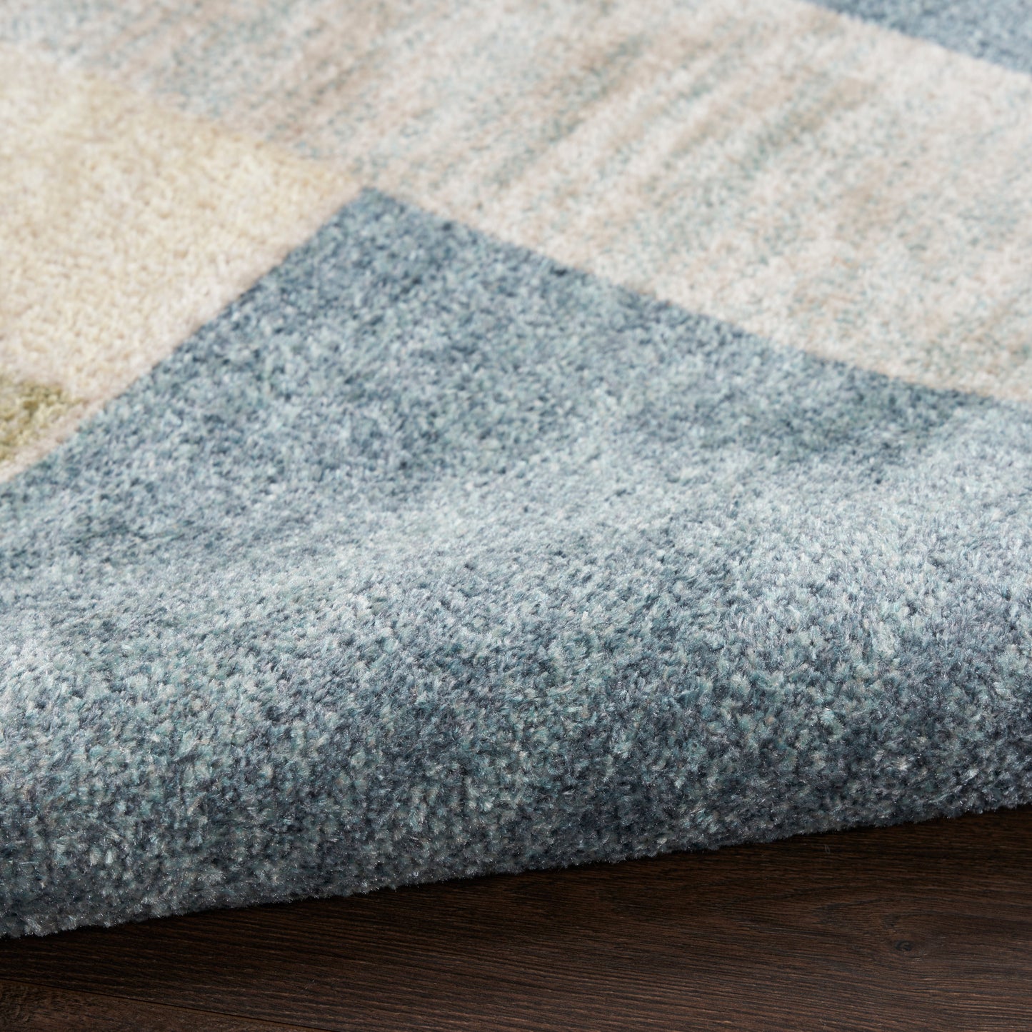 Nourison Home Astra Machine Washable  Blue Green Multi  Contemporary