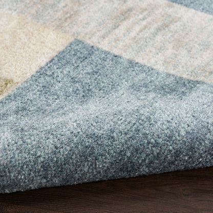 Nourison Home Astra Machine Washable  Blue Green Multi  Contemporary