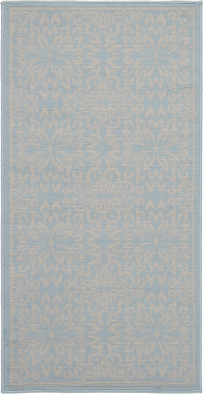 Nourison Home Jubilant JUB06 Ivory Light Blue Transitional Power-loomed Rug