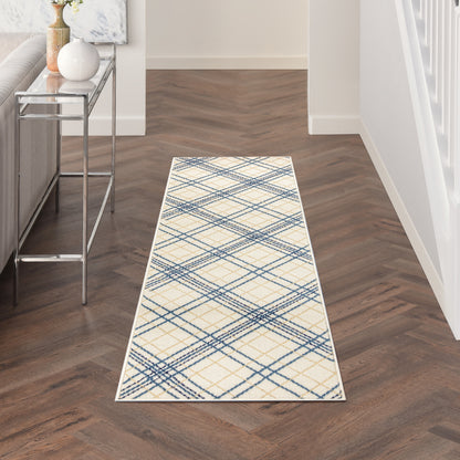 Nourison Home Jubilant  Ivory Navy  Contemporary