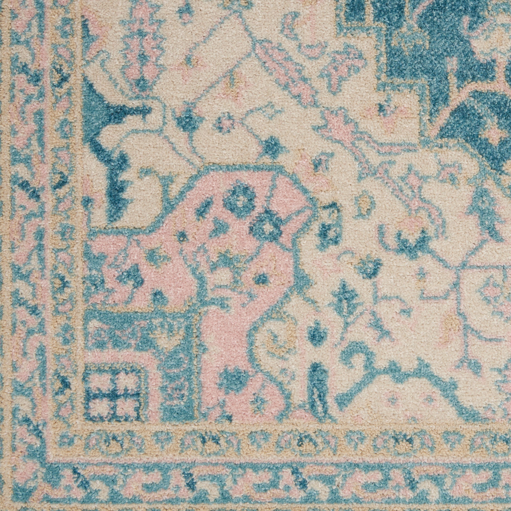Nourison Home Tranquil  Ivory Turquoise  Traditional
