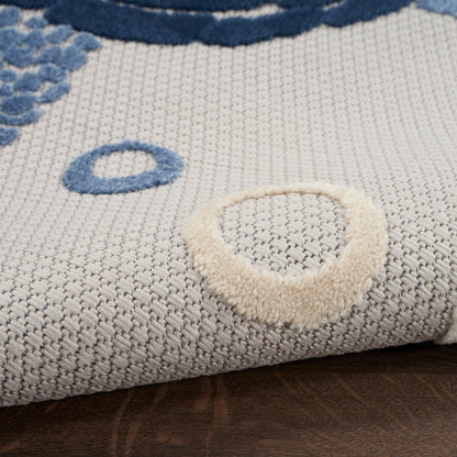 Nourison Home Aloha  Navy Blue  Contemporary