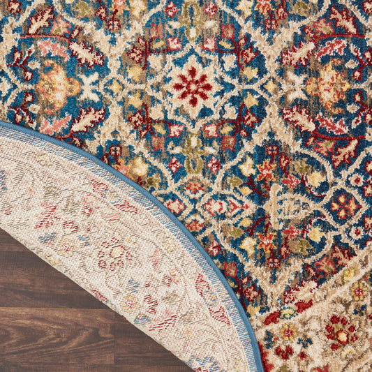 Nourison Home Karisma  Blue Ivory  Traditional