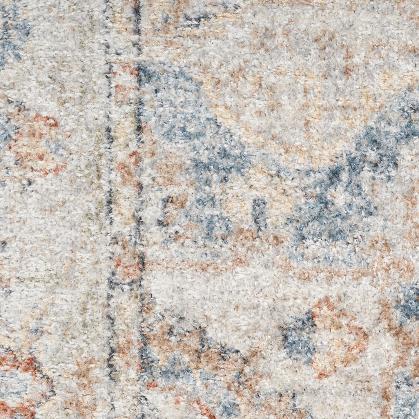 Nourison Home Astra Machine Washable  Denim Multicolor  Traditional