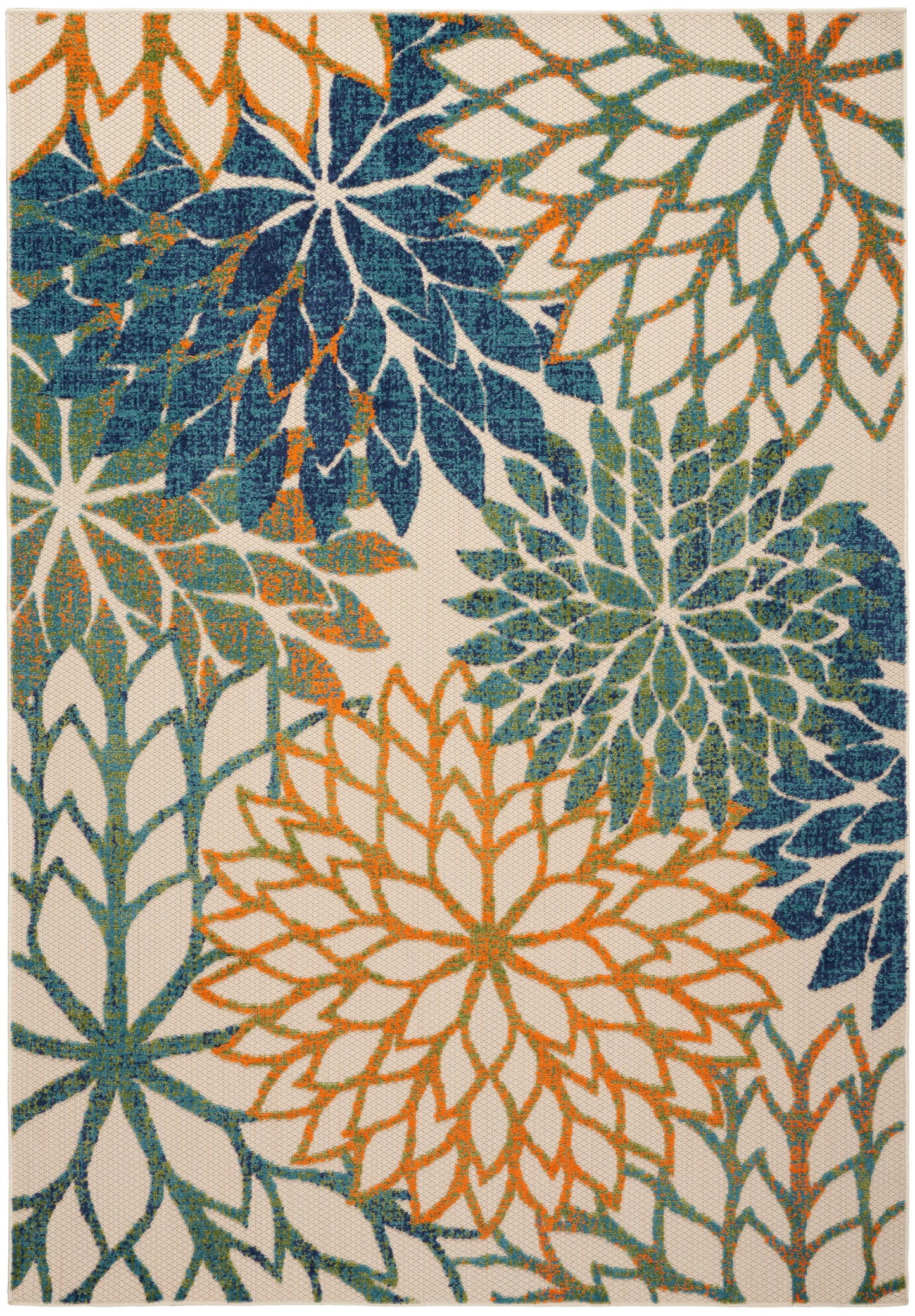 Nourison Home Aloha ALH05 Blue Green Contemporary Power-loomed Rugs