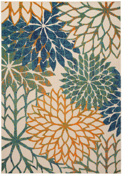 Nourison Home Aloha ALH05 Blue Green Contemporary Power-loomed Rugs