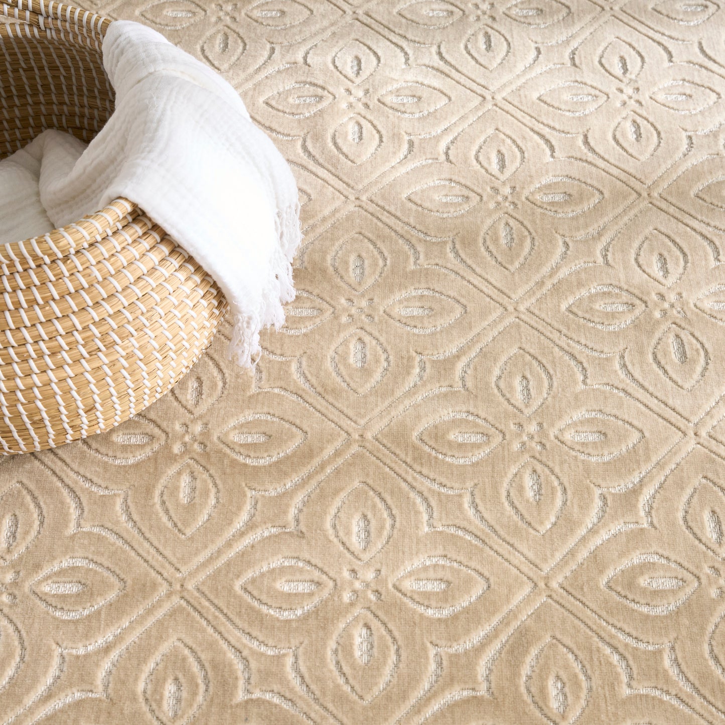 Nourison Home Washable Charm  Beige Ivory  Contemporary