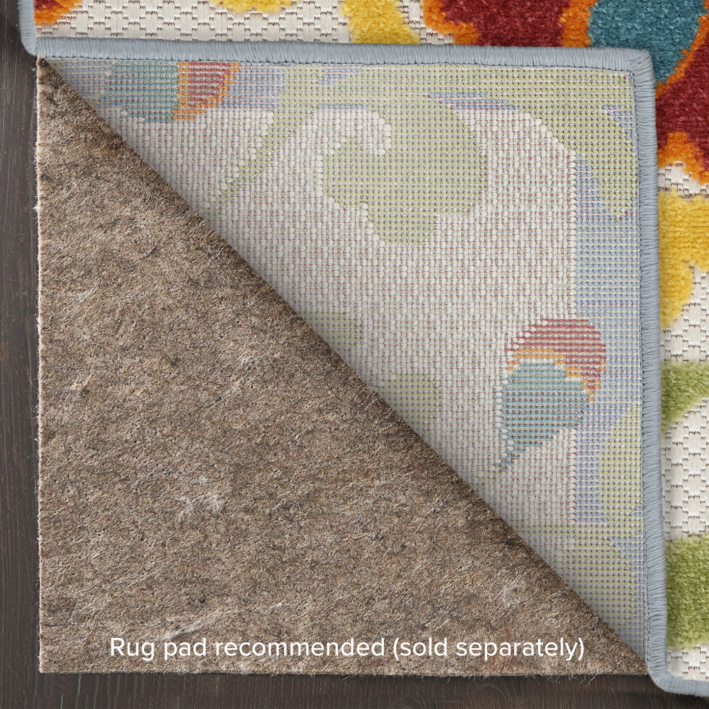 Nourison Home Aloha  Ivory Multicolor  Contemporary