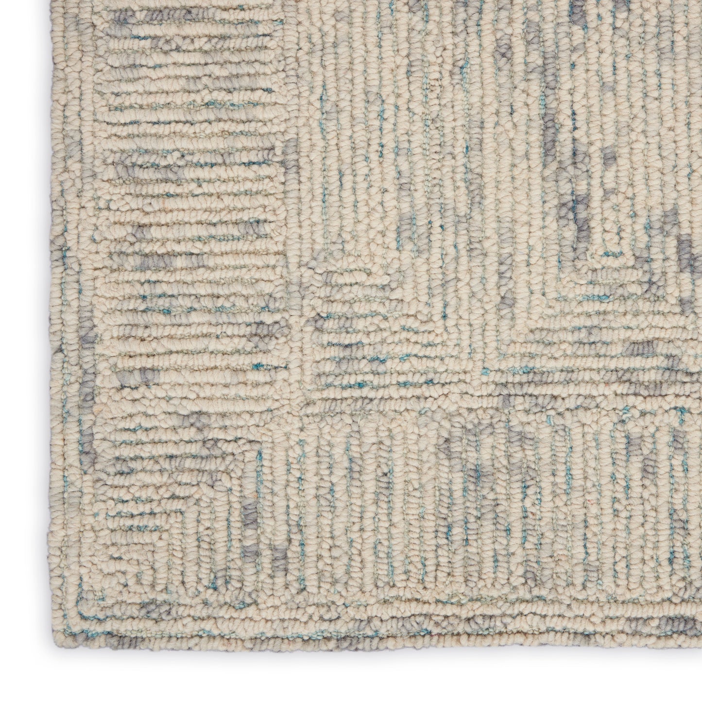 Nourison Home Colorado  Ivory Grey Teal  Contemporary