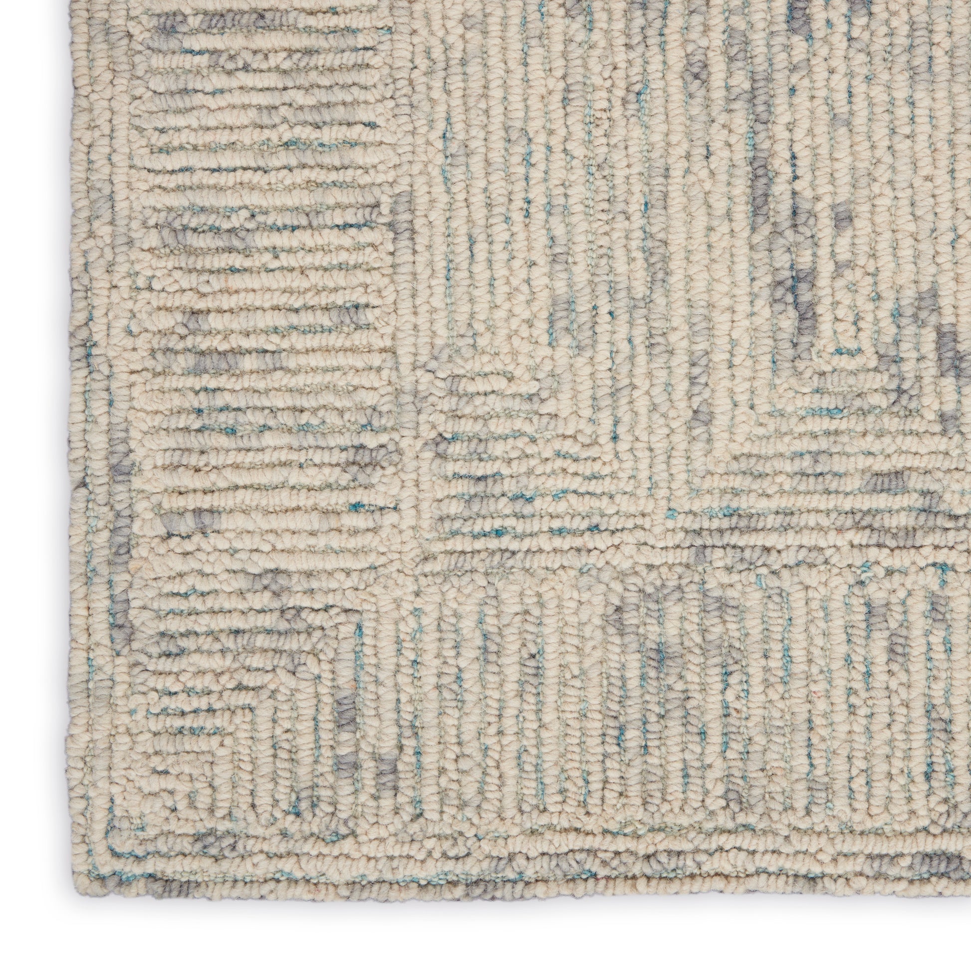 Nourison Home Colorado  Ivory Grey Teal  Contemporary