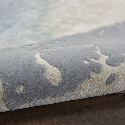 Nourison Home Prismatic  Seafoam Silver  Contemporary