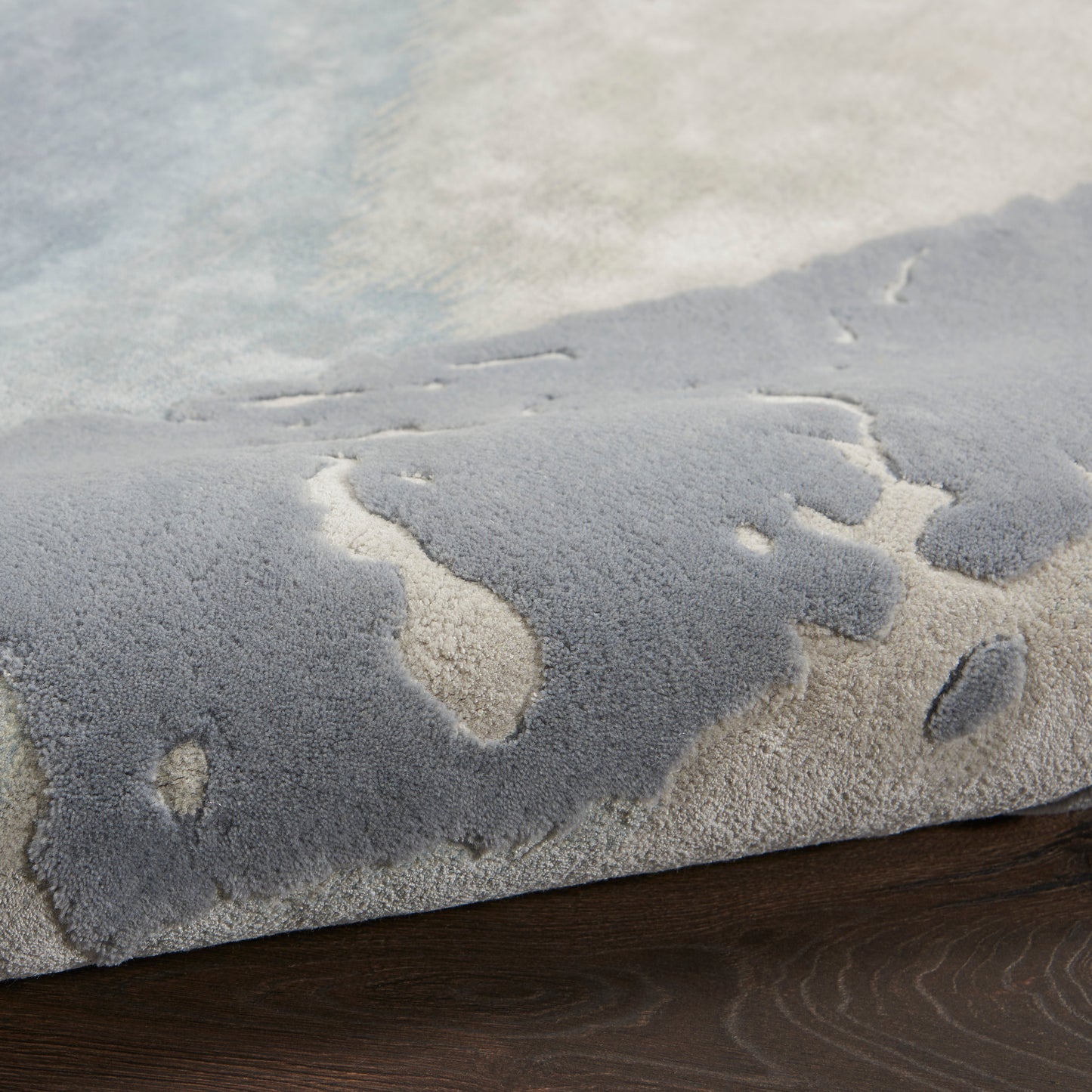 Nourison Home Prismatic  Seafoam Silver  Contemporary