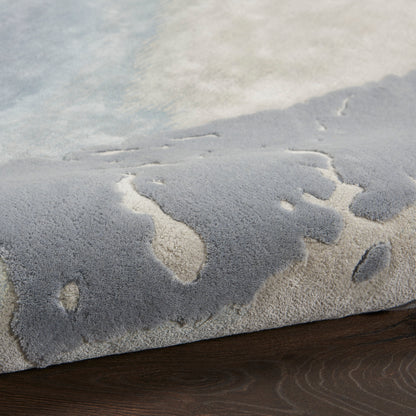 Nourison Home Prismatic  Seafoam Silver  Contemporary