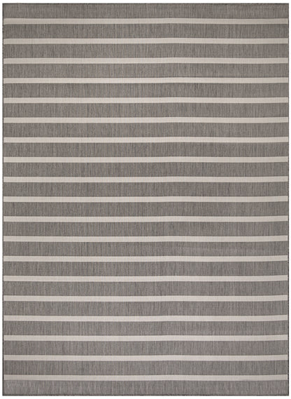 Nourison Home Positano POS03 Charcoal Ivory Contemporary Power-loomed Rug