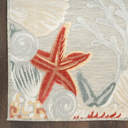 Nourison Home Suncoast  Grey Multicolor  Contemporary