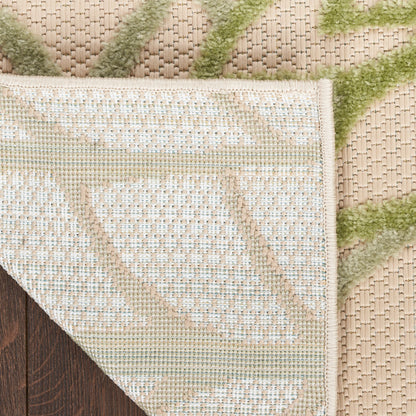 Nourison Home Aloha  Ivory Green  Contemporary