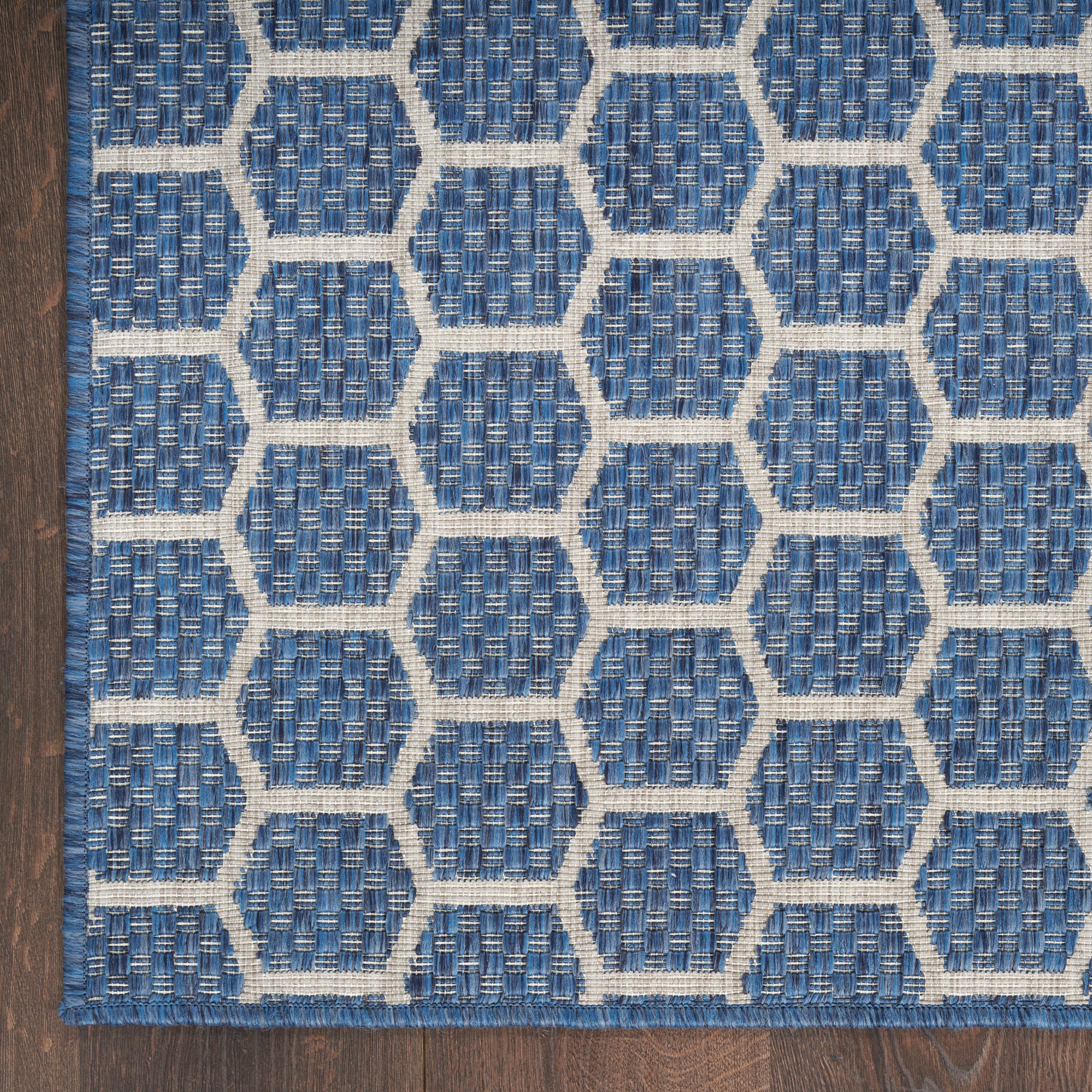 Nourison Home Twist Reversible  Blue  Contemporary