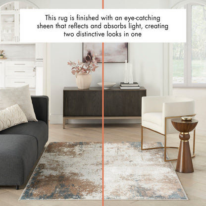 Nourison Home Glitz  Taupe Multicolor  Contemporary