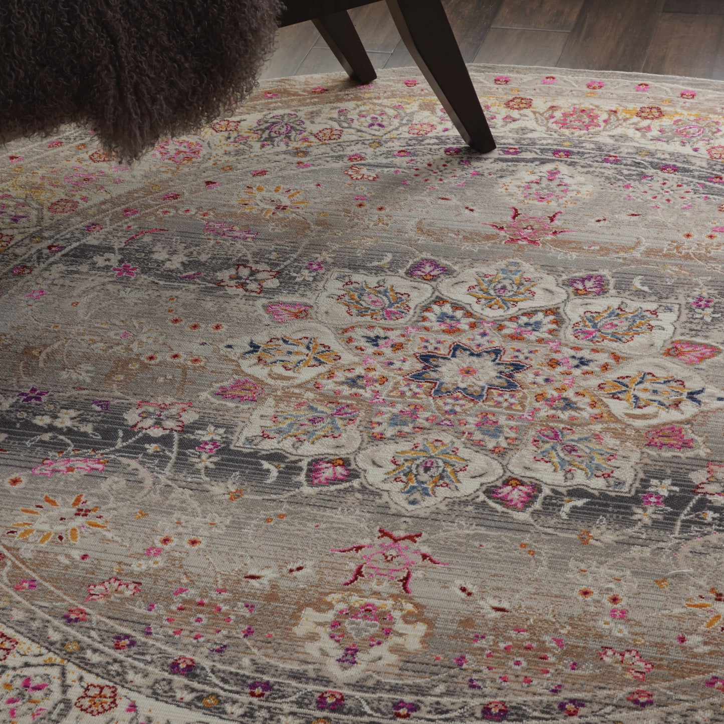 Nourison Home Vintage Kashan  Grey  Traditional