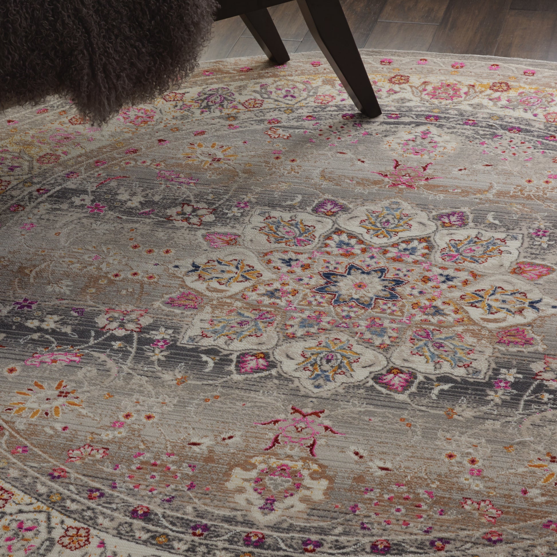 Nourison Home Vintage Kashan  Grey  Traditional