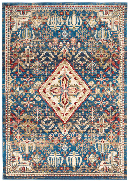 Nourison Home Karisma KAR02 Blue Ivory Traditional Power-loomed Rug