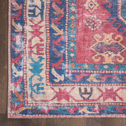 Nourison Home New Concept Washables  Red Navy  Traditional